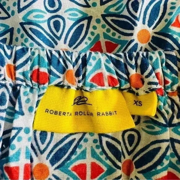 New Roberta Roller Rabbit Lucia Bai Off The Shoulder Dress XS - Picture 8 of 11